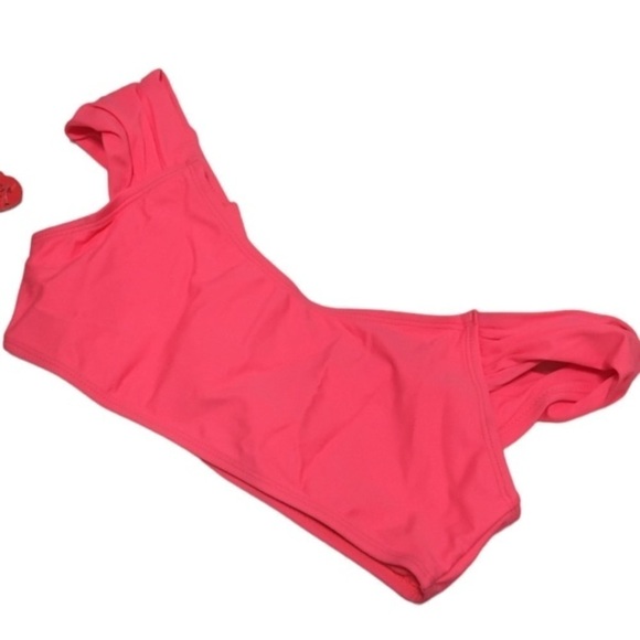 Coral Tropics pink off the shoulder swim suit - Picture 2 of 2